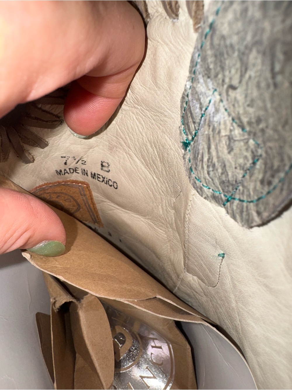 OLD GRINGO DOUBLE D RANCH Almost Famous Boot Vintage Ice -Sz 7.5 Like NEW IN BOX - Picture 8 of 13